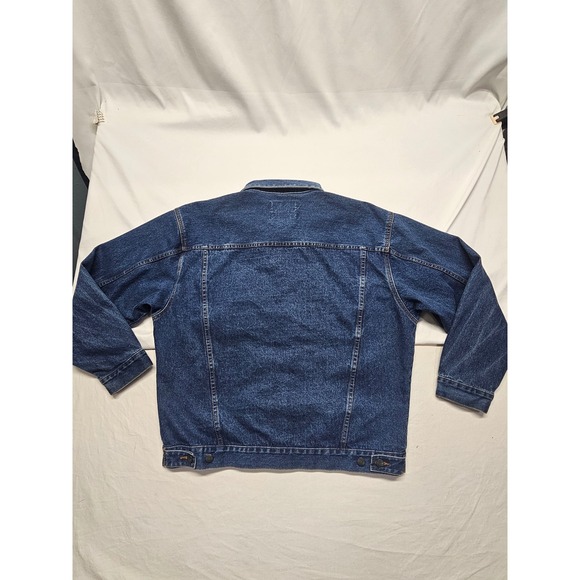 MAC Sport Mens Denim Jacket Blue Cotton Trucker Jacket Size Large RN 65305 - Picture 7 of 7